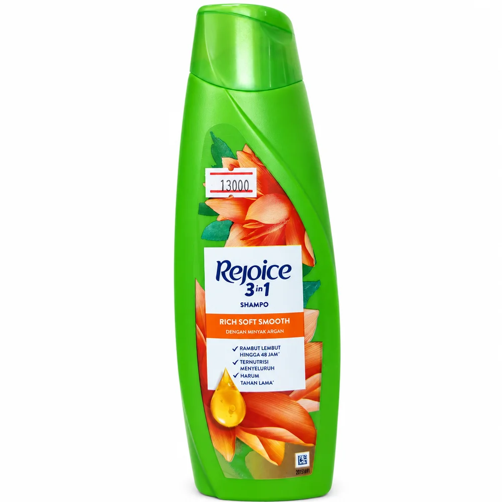 Rejoice 3-in-1 Rich Soft Smooth Shampoo — available at pharmacies in Cambodia on PharmKulen