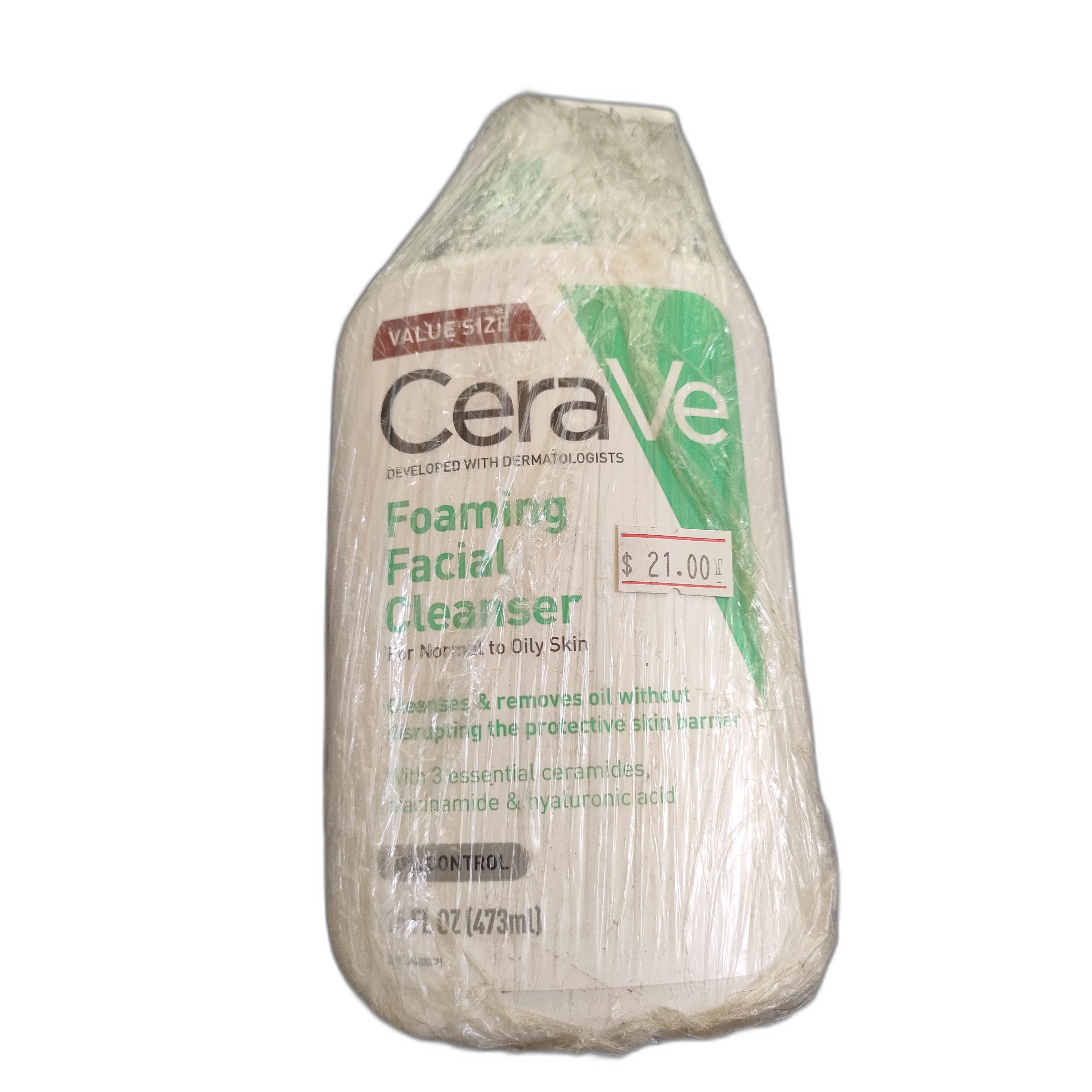 CeraVe Foaming Facial Cleanser — available at pharmacies in Cambodia on PharmKulen