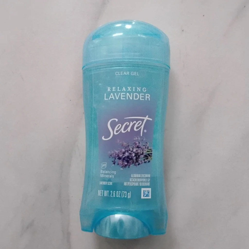 Secret Relaxing Lavender Antiperspirant/Deodorant (Clear Gel) — available at pharmacies in Cambodia on PharmKulen