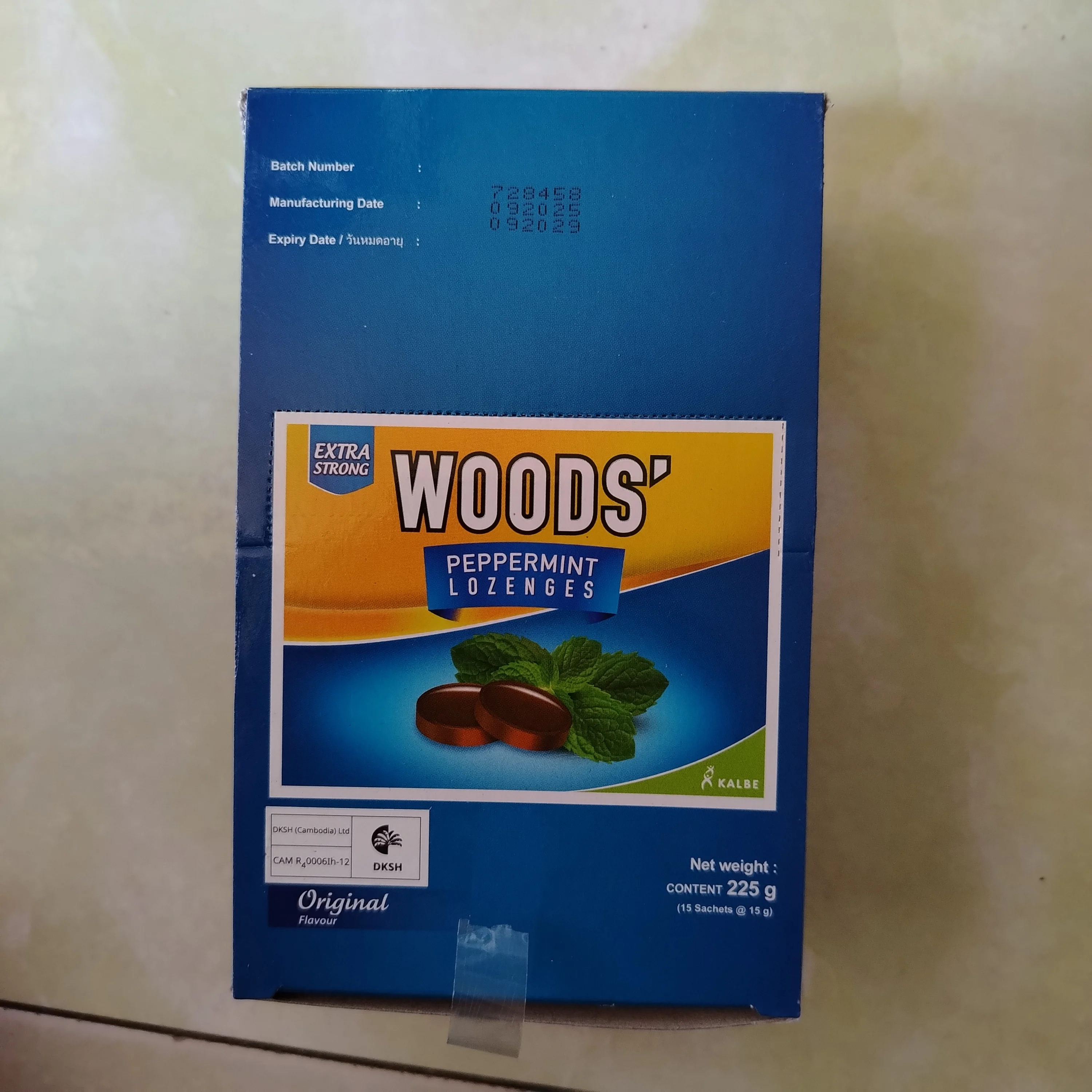 Woods' Peppermint Lozenges Original — available at pharmacies in Cambodia on PharmKulen