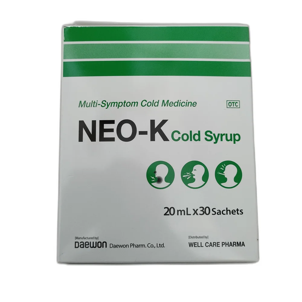 NEO-K Cold Syrup — available at pharmacies in Cambodia on PharmKulen