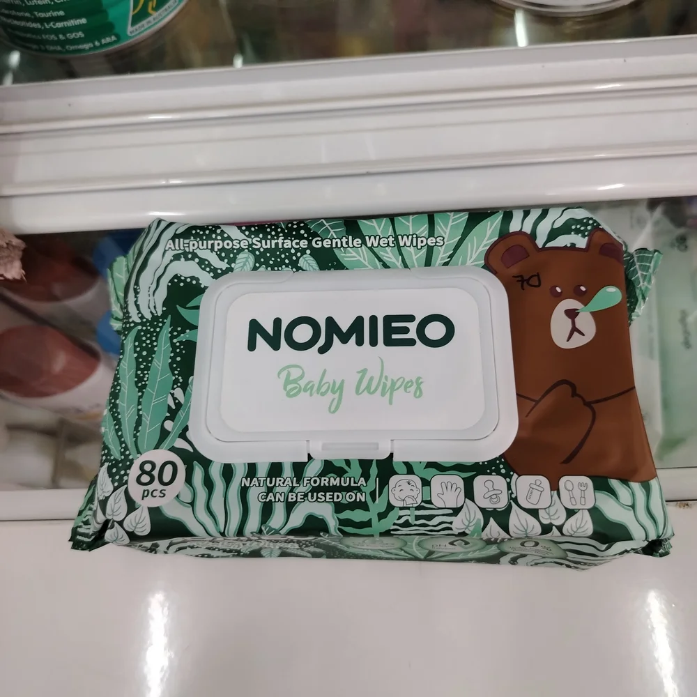Nomieo Baby Wipes — available at pharmacies in Cambodia on PharmKulen