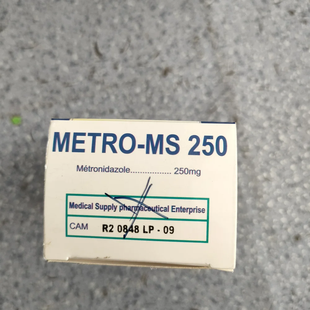Metro-MS 250 — available at pharmacies in Cambodia on PharmKulen