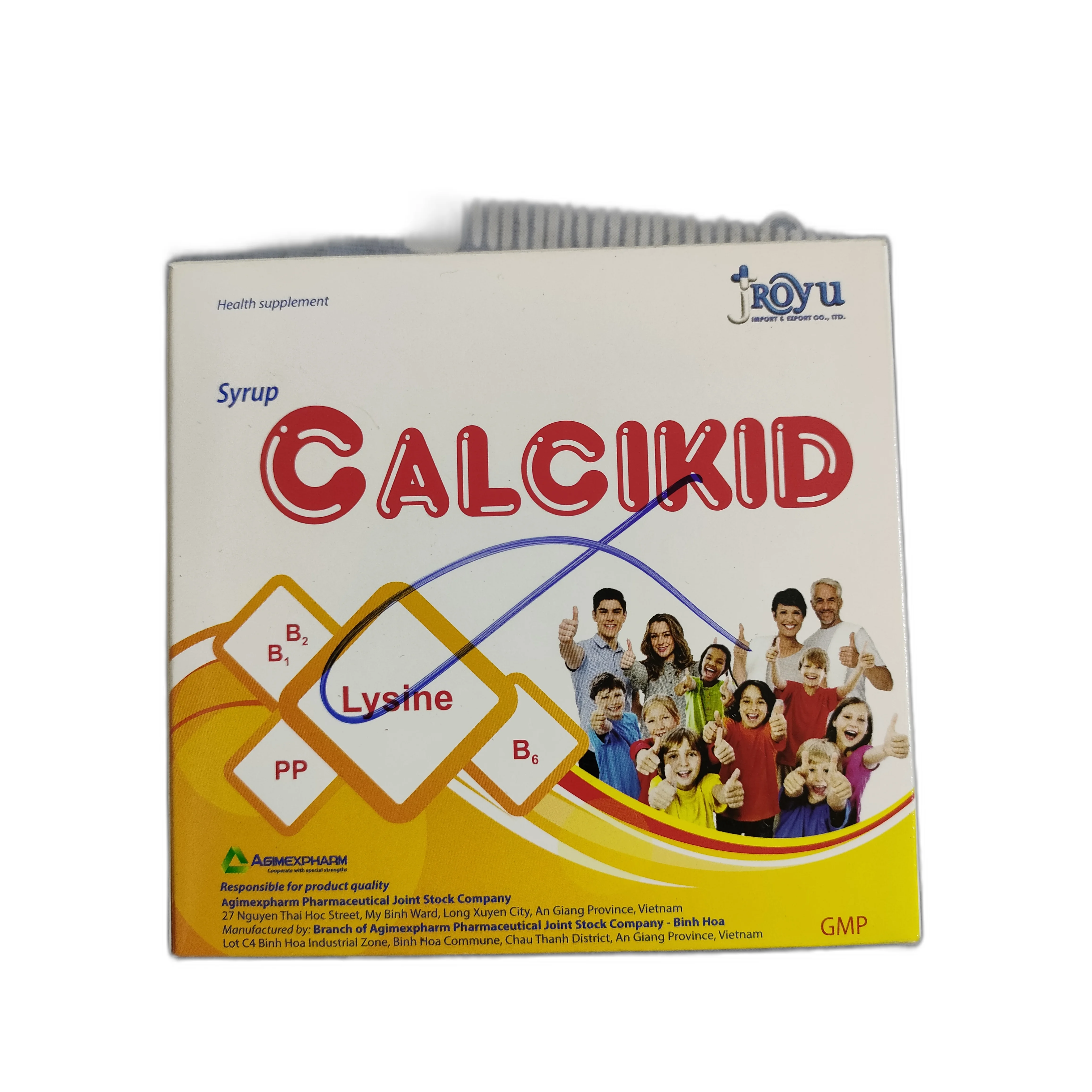 Calcikid Syrup — available at pharmacies in Cambodia on PharmKulen
