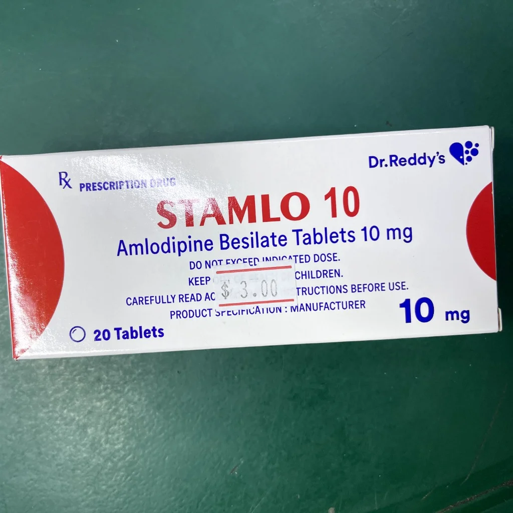 Stamlo 10 — available at pharmacies in Cambodia on PharmKulen