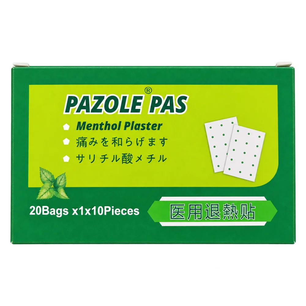 PAZOLE PAS Menthol Plaster — available at pharmacies in Cambodia on PharmKulen