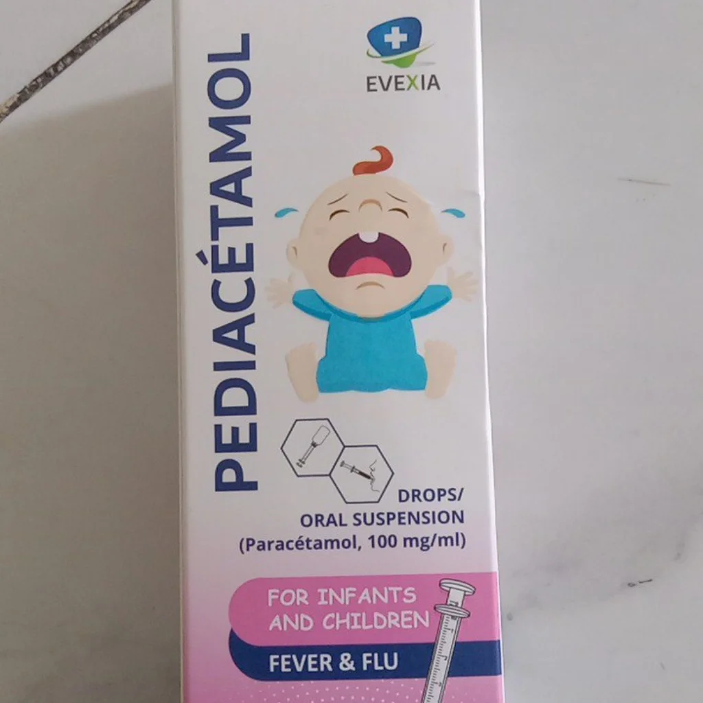 Pediacétamol — available at pharmacies in Cambodia on PharmKulen