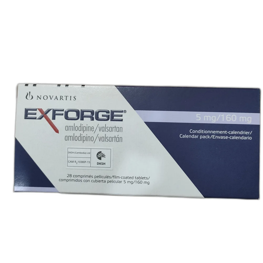 Exforge — available at pharmacies in Cambodia on PharmKulen