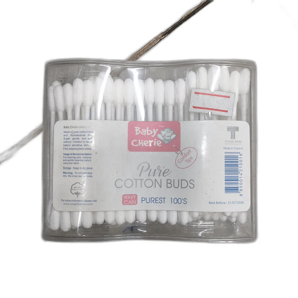 Baby Cherie Pure Cotton Buds — available at pharmacies in Cambodia on PharmKulen