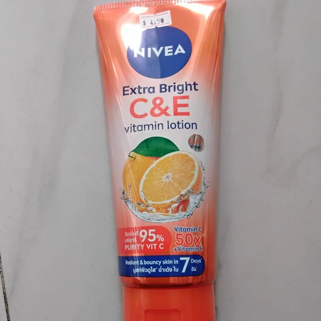 NIVEA Extra Bright C & E Vitamin Lotion — available at pharmacies in Cambodia on PharmKulen