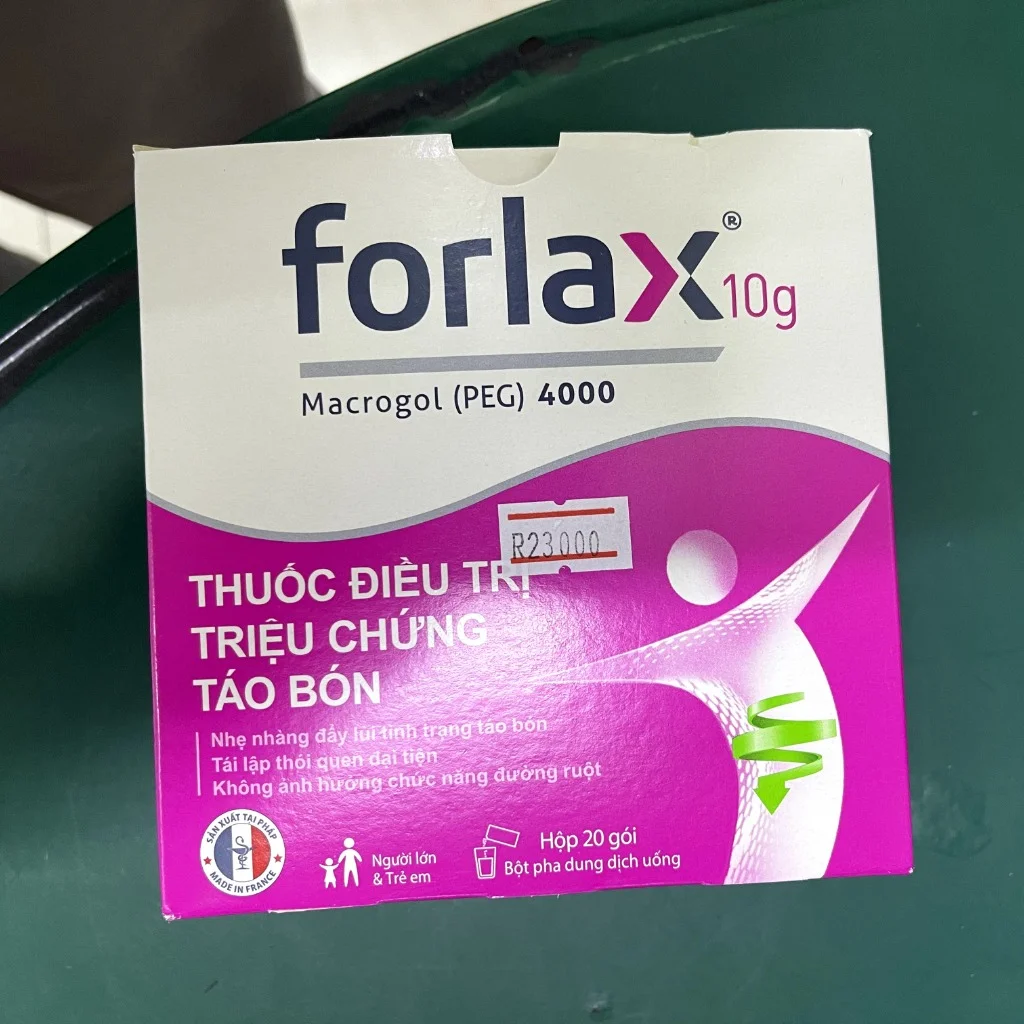Forlax Macrogol (PEG) 4000 — available at pharmacies in Cambodia on PharmKulen
