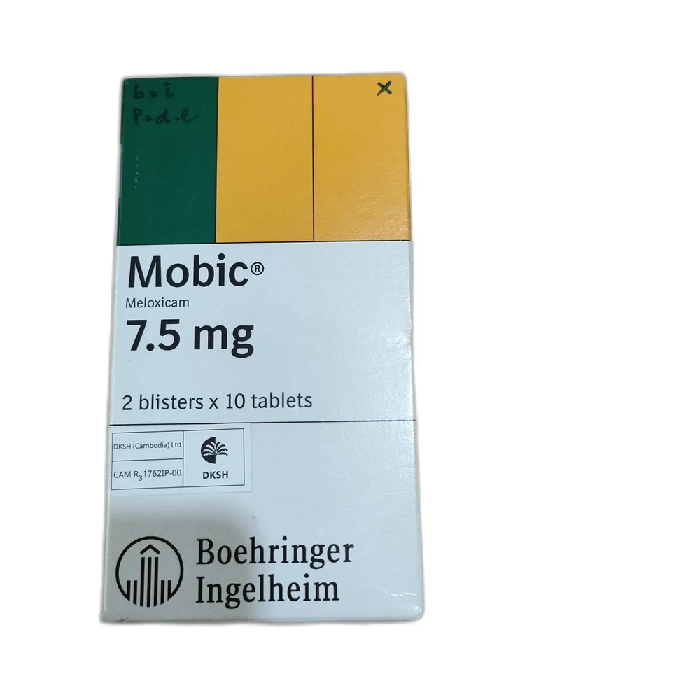 Mobic — available at pharmacies in Cambodia on PharmKulen