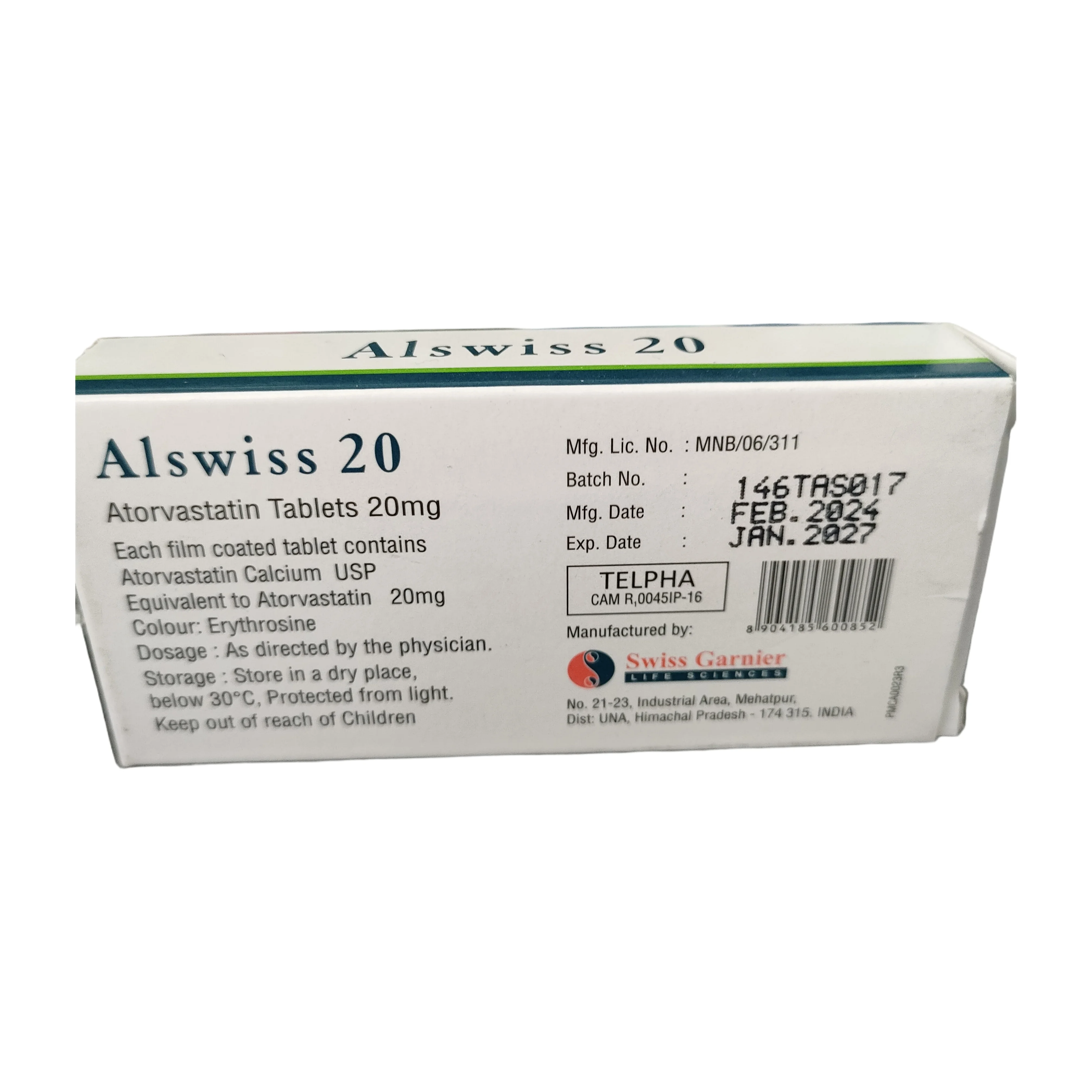 Alswiss 20 — available at pharmacies in Cambodia on PharmKulen
