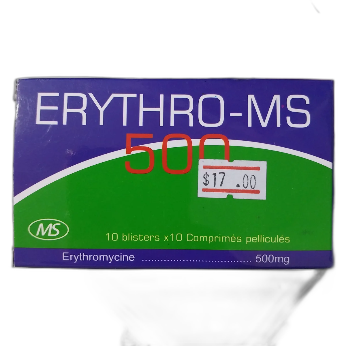 ERYTHRO-MS 500 — available at pharmacies in Cambodia on PharmKulen