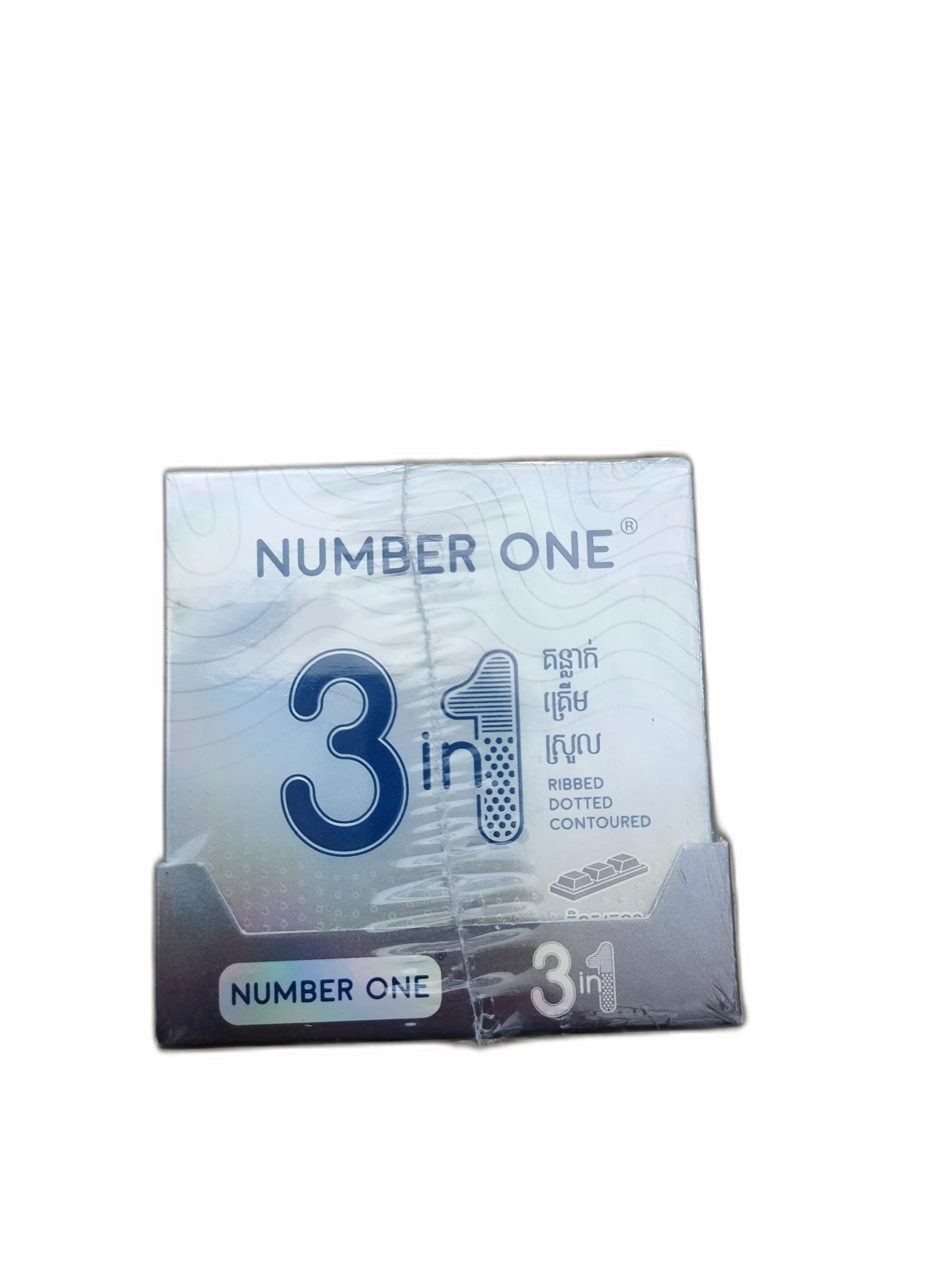 Number One 3in1 Condoms — available at pharmacies in Cambodia on PharmKulen