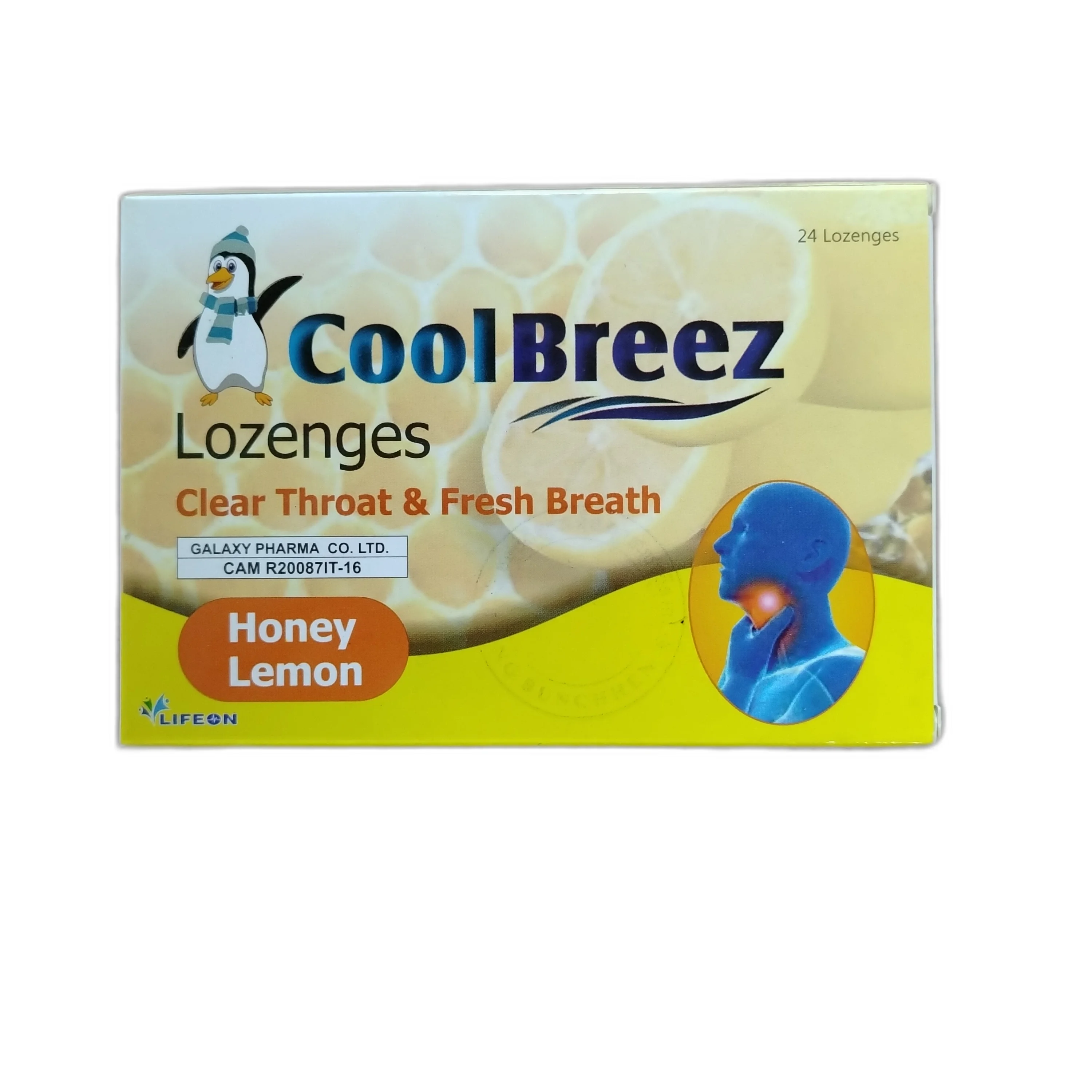 CoolBreez Honey Lemon — available at pharmacies in Cambodia on PharmKulen