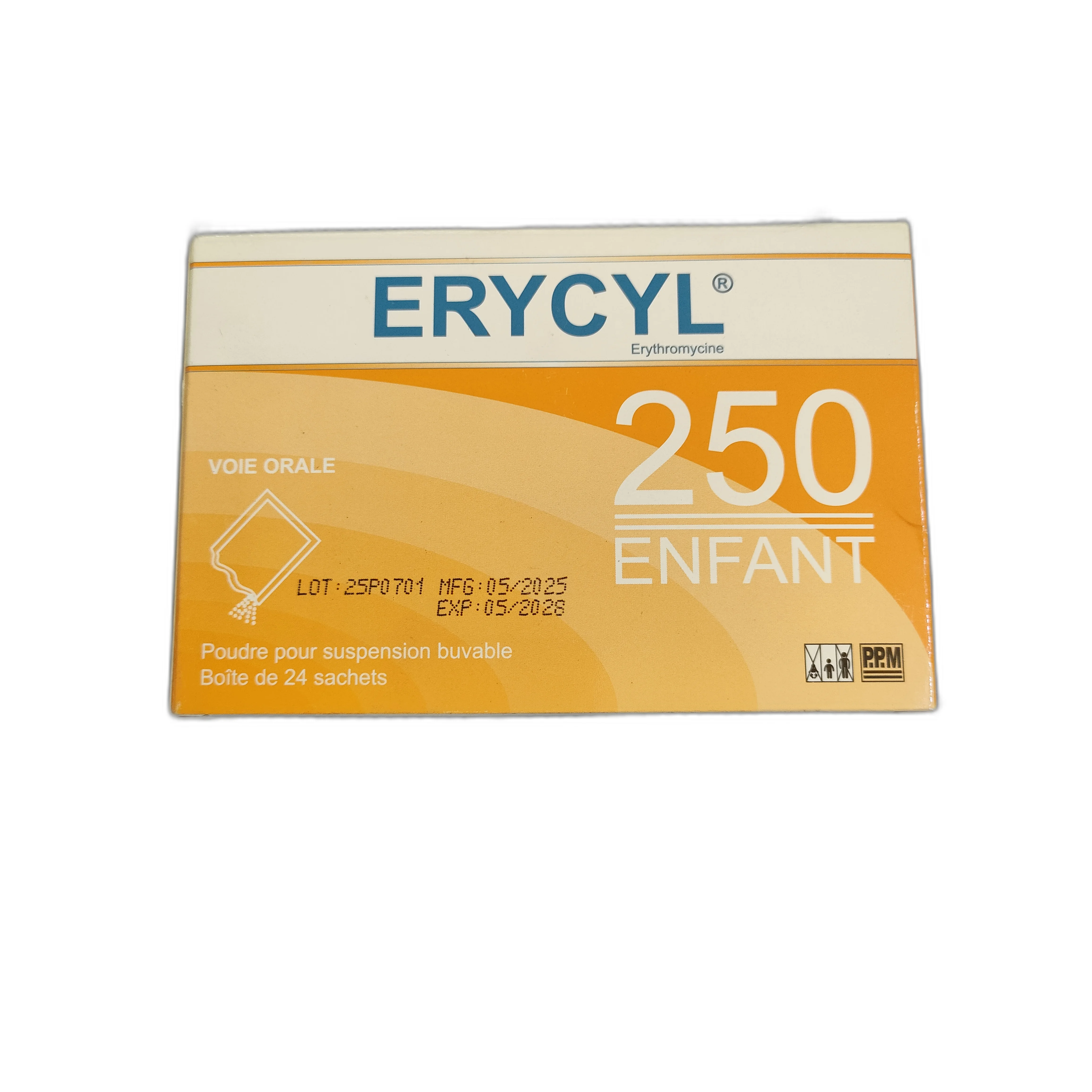 Erycyl 250 Enfant — available at pharmacies in Cambodia on PharmKulen