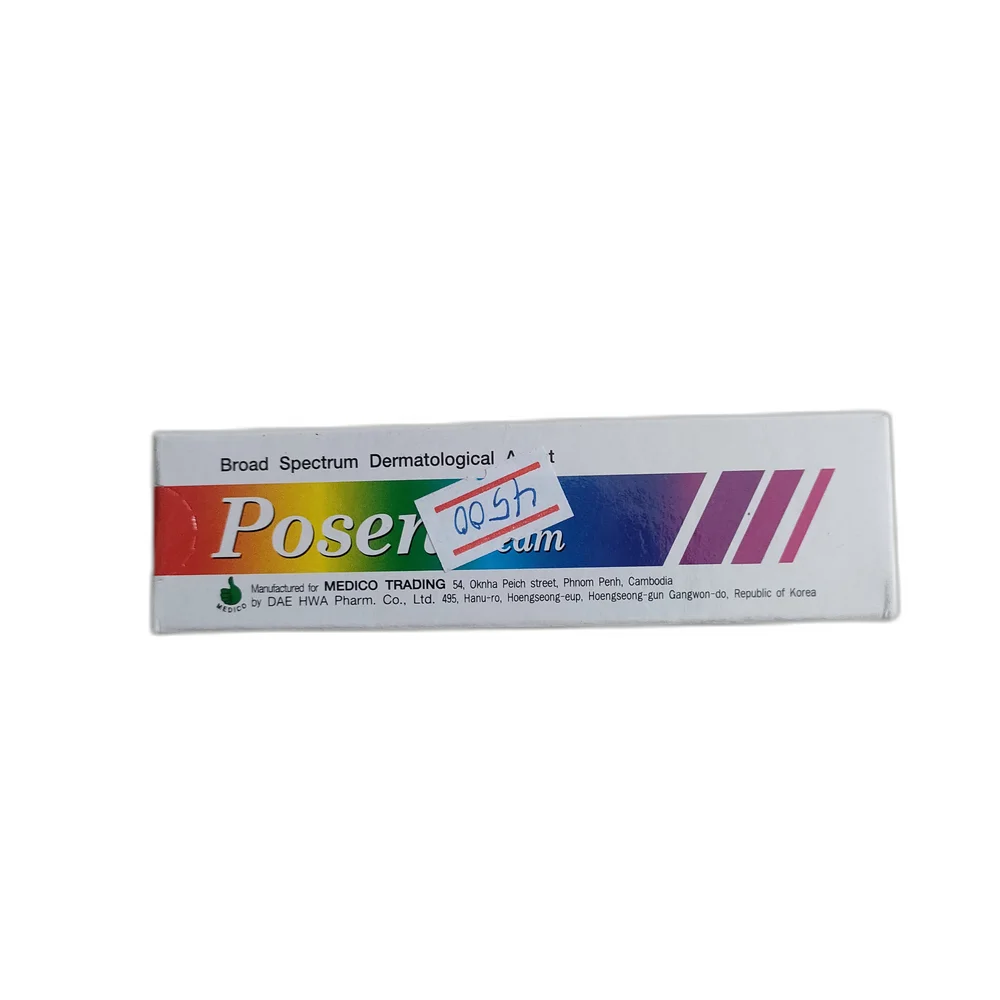 Posen cream — available at pharmacies in Cambodia on PharmKulen