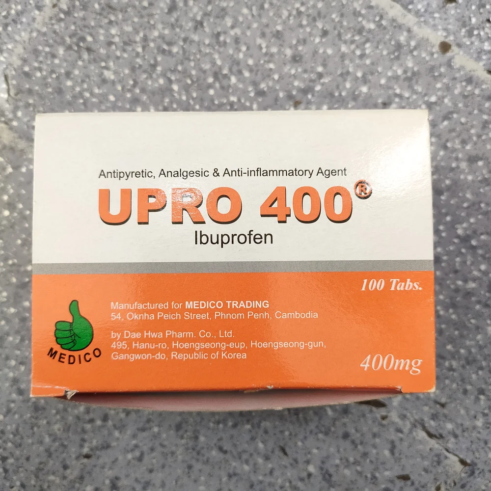 Upro 400 — available at pharmacies in Cambodia on PharmKulen