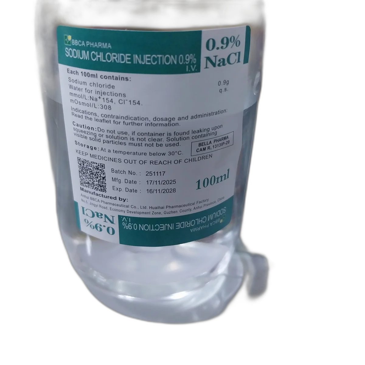 0.9% Sodium Chloride Injection 500ml — available at pharmacies in Cambodia on PharmKulen
