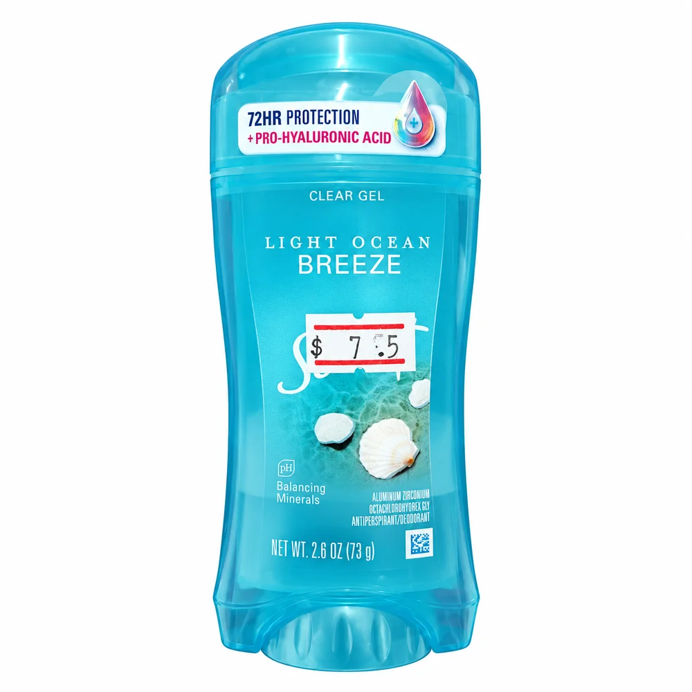 Secret Light Ocean Breeze Clear Gel Antiperspirant & Deodorant (2.6 oz / 73g) — available at pharmacies in Cambodia on PharmKulen