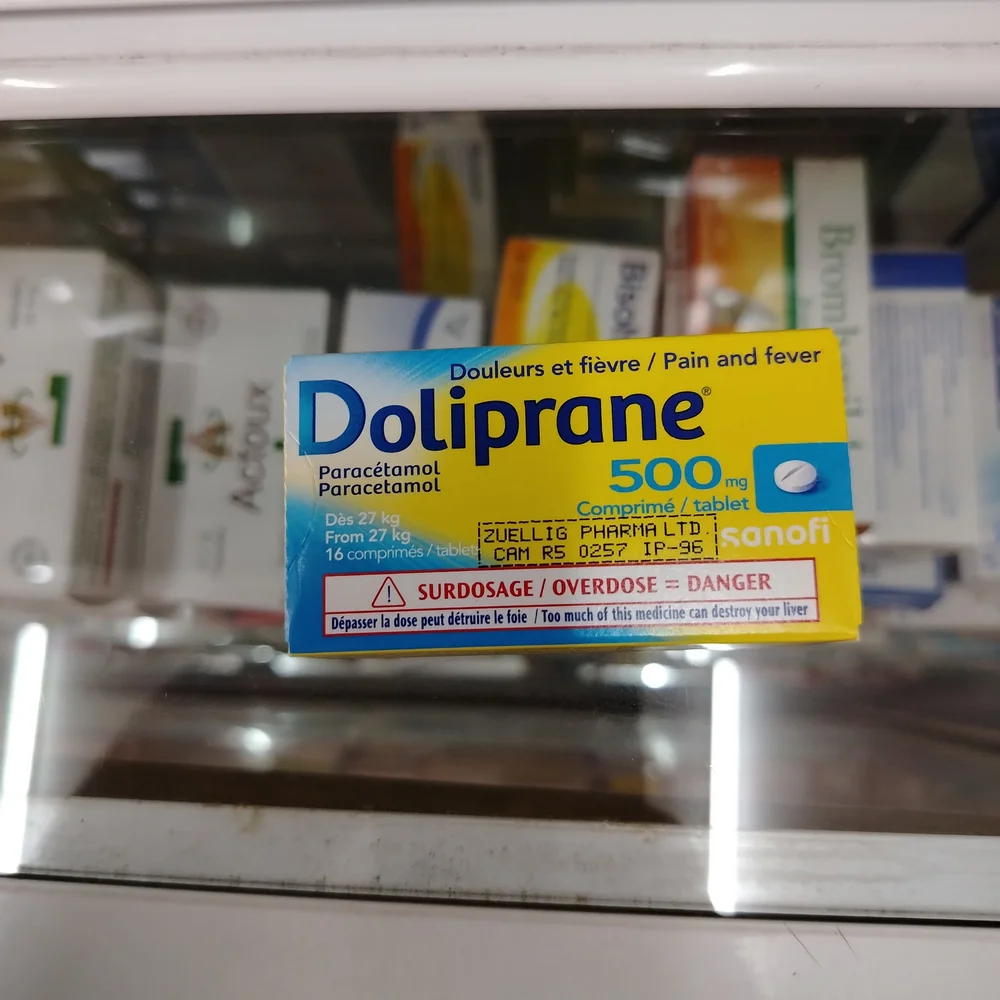 Doliprane — available at pharmacies in Cambodia on PharmKulen