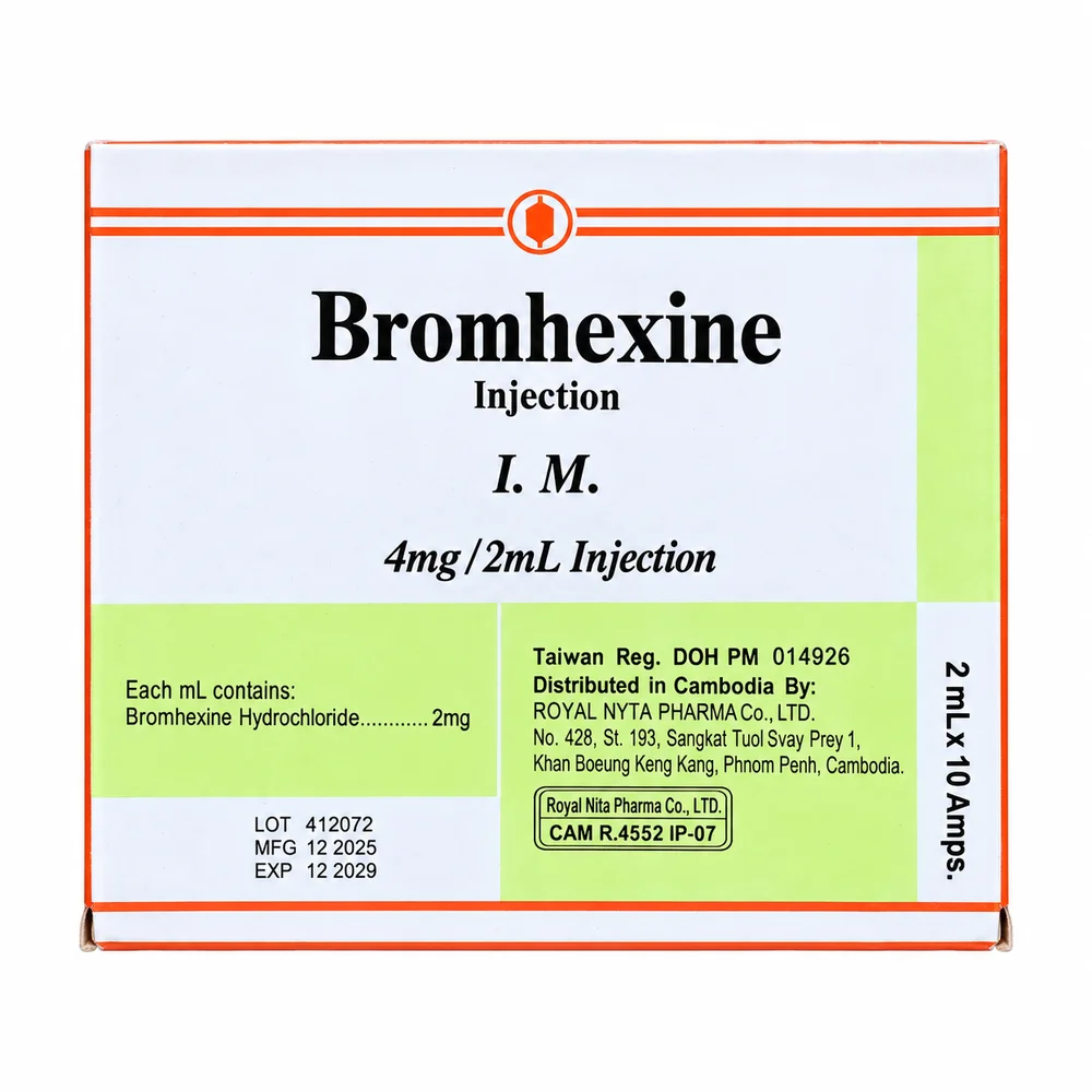 Bromhexine — available at pharmacies in Cambodia on PharmKulen
