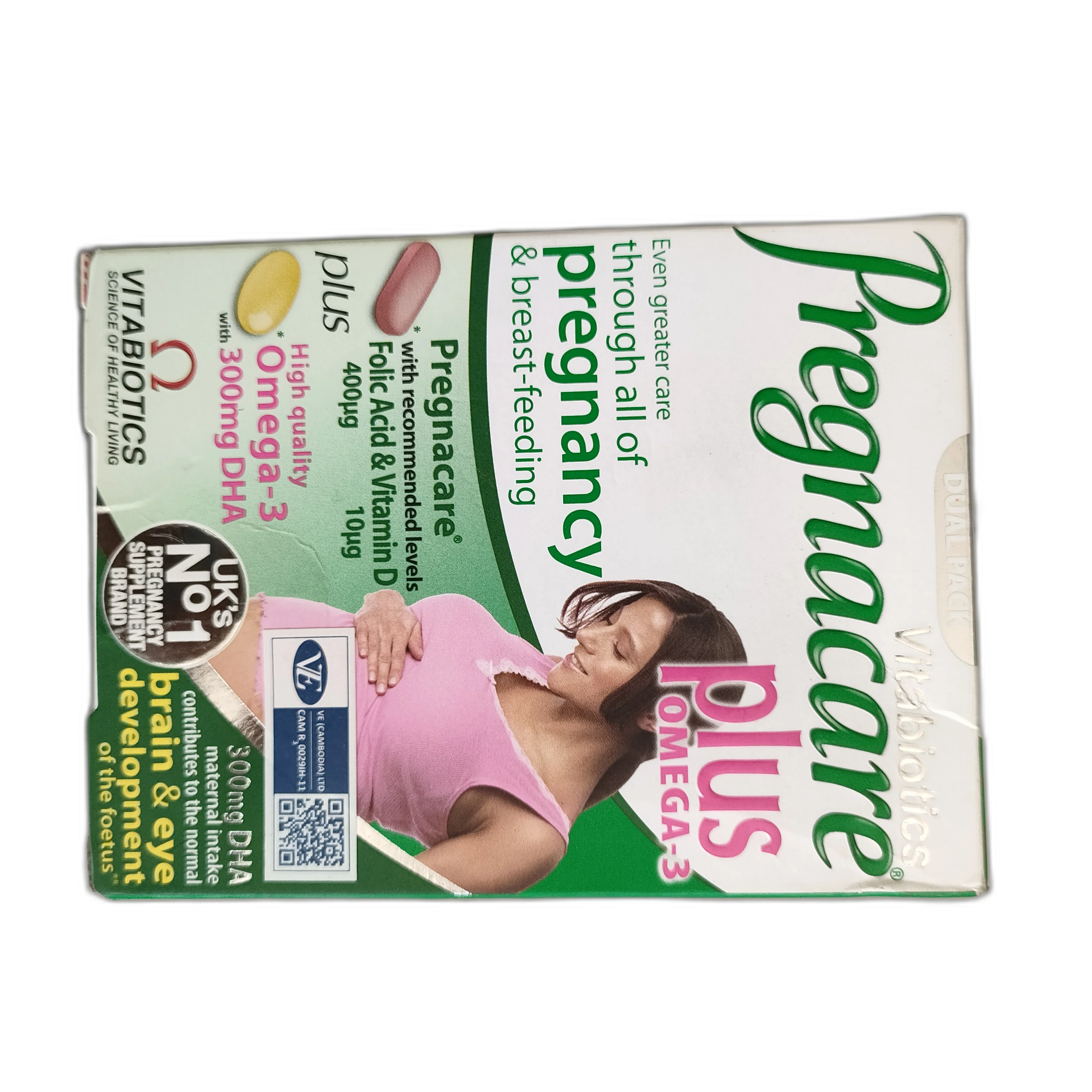 Pregnacare Plus Omega-3 — available at pharmacies in Cambodia on PharmKulen