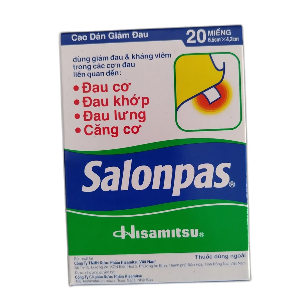 Salonpas — available at pharmacies in Cambodia on PharmKulen
