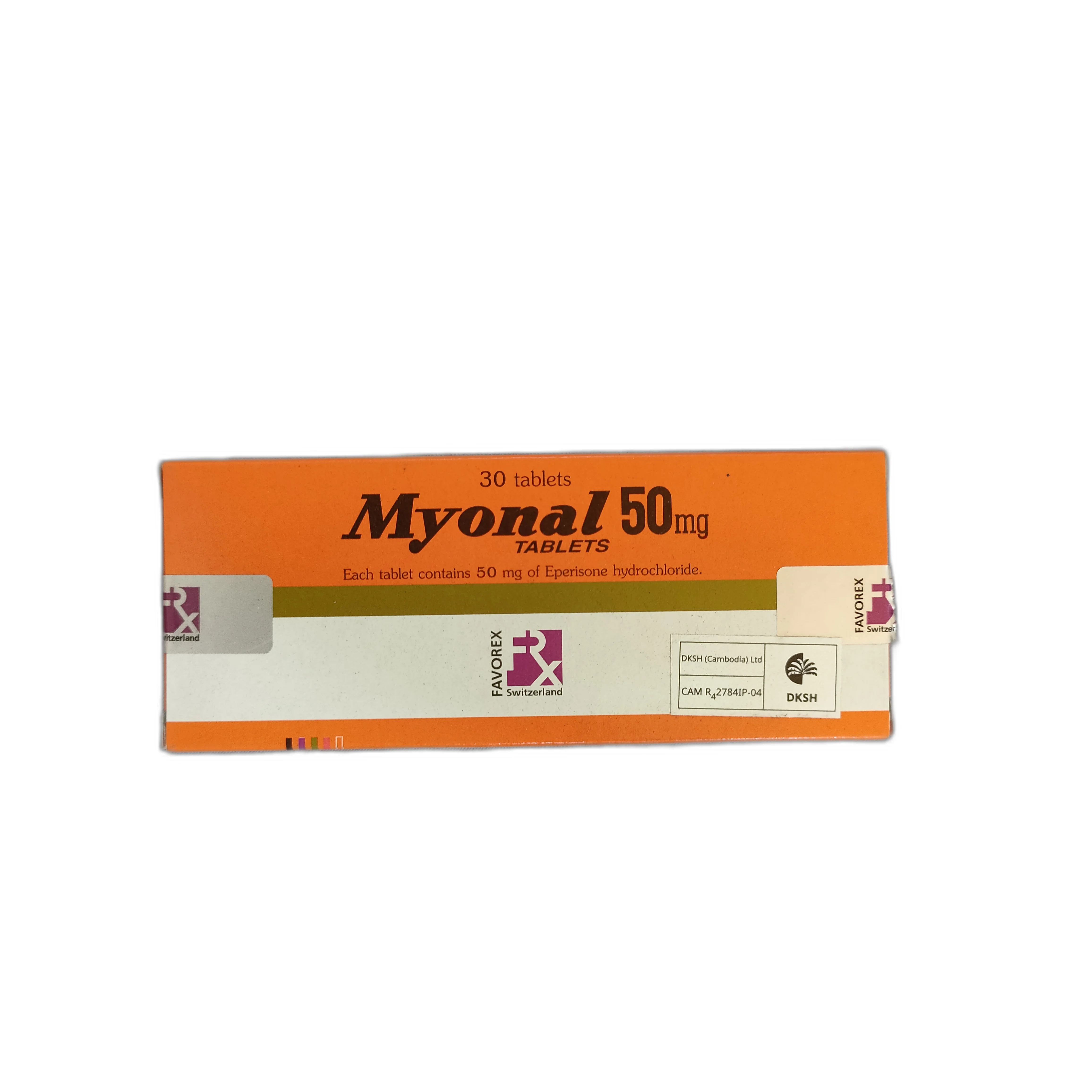 Myonal 50mg Tablets — available at pharmacies in Cambodia on PharmKulen