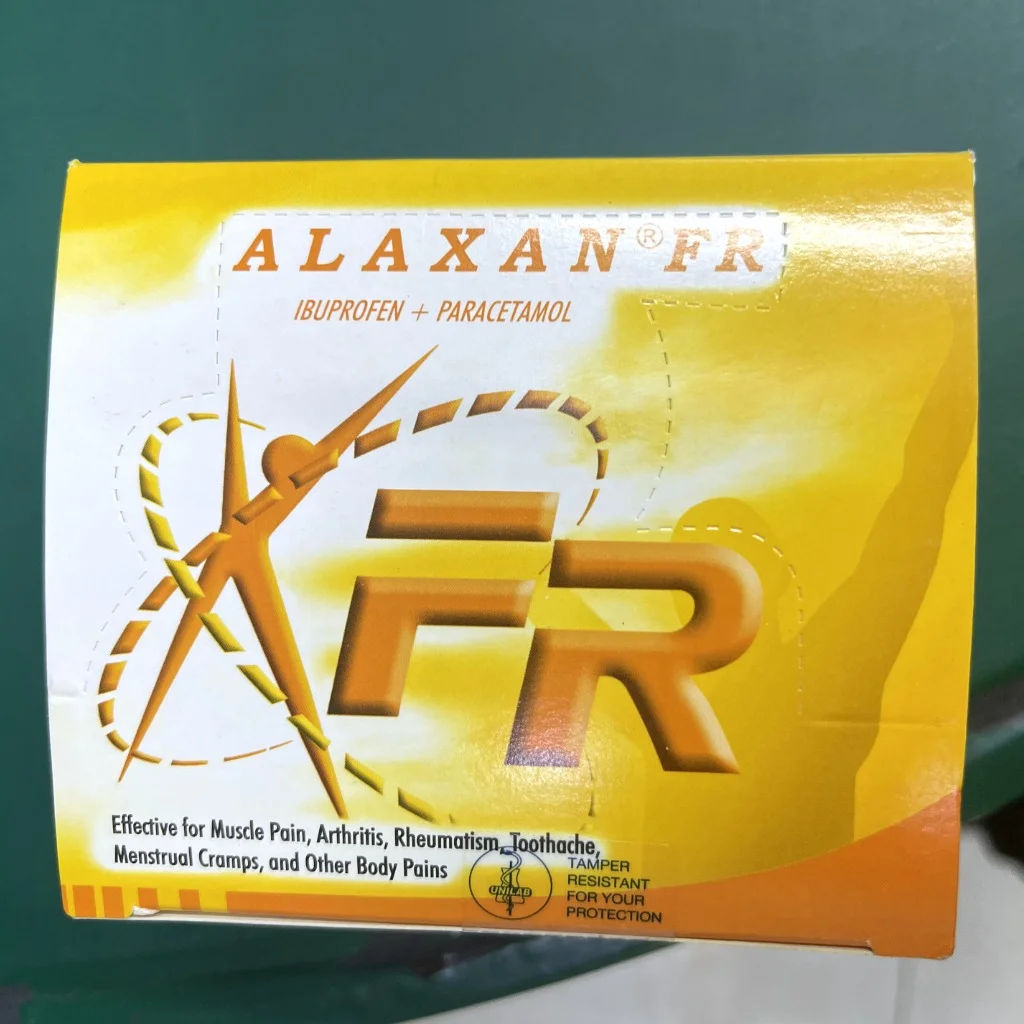 Alaxan FR — available at pharmacies in Cambodia on PharmKulen