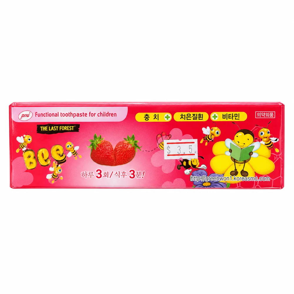 BEE Kids Care Toothpaste Strawberry Flavor — available at pharmacies in Cambodia on PharmKulen