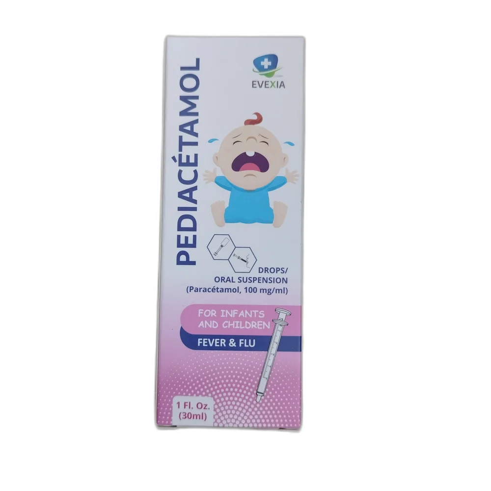 Pediacetamol — available at pharmacies in Cambodia on PharmKulen
