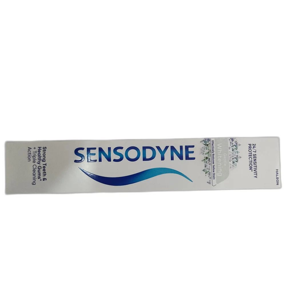 Sensodyne Gentle Whitening — available at pharmacies in Cambodia on PharmKulen