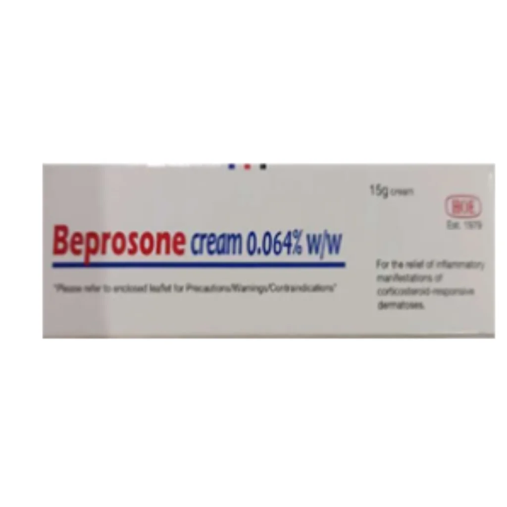 Beprosone 0.05% 15g Cream (Betametasone) — available at pharmacies in Cambodia on PharmKulen