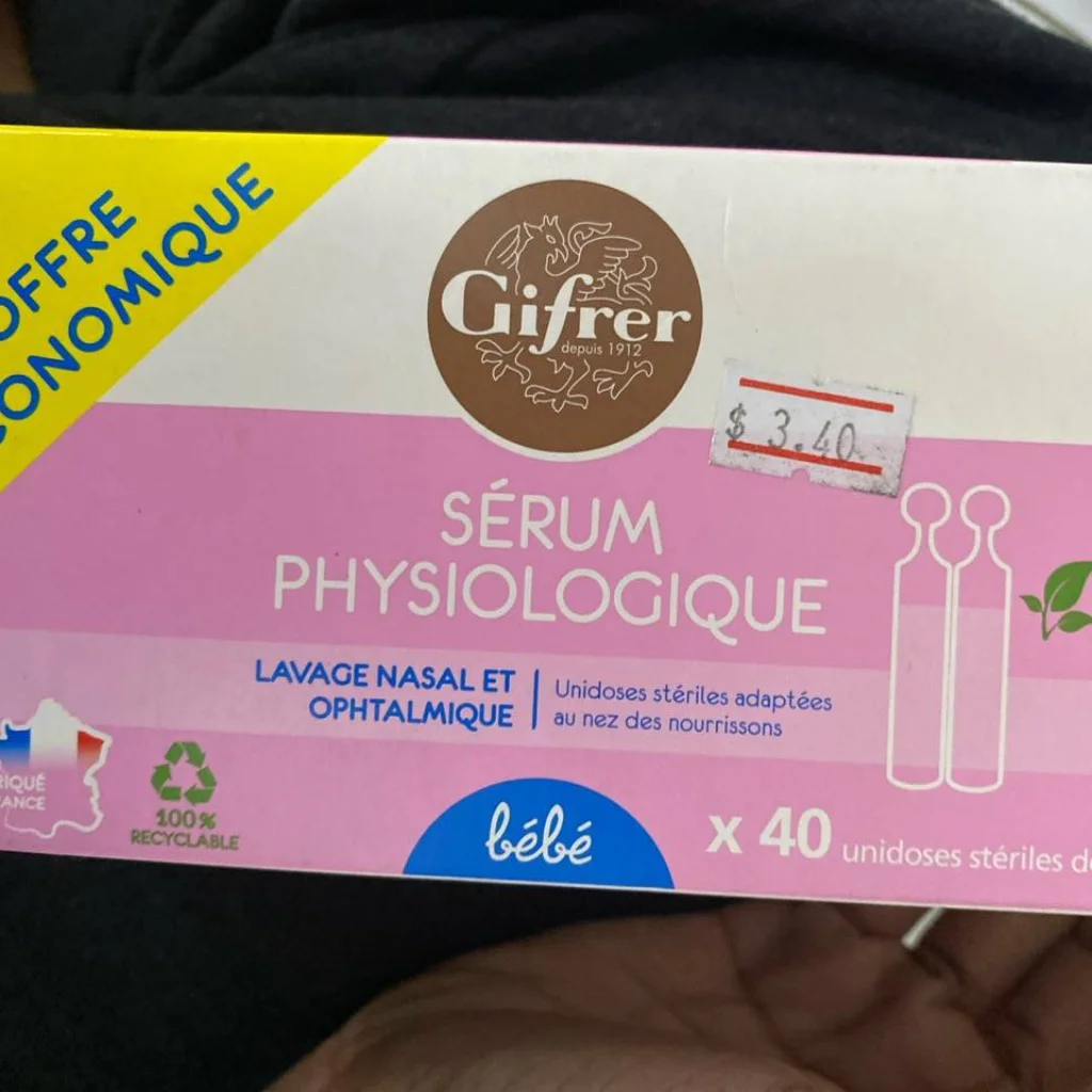 Gifrer Sérum Physiologique Sterile Saline Solution 0.9% (Single-Dose) — available at pharmacies in Cambodia on PharmKulen