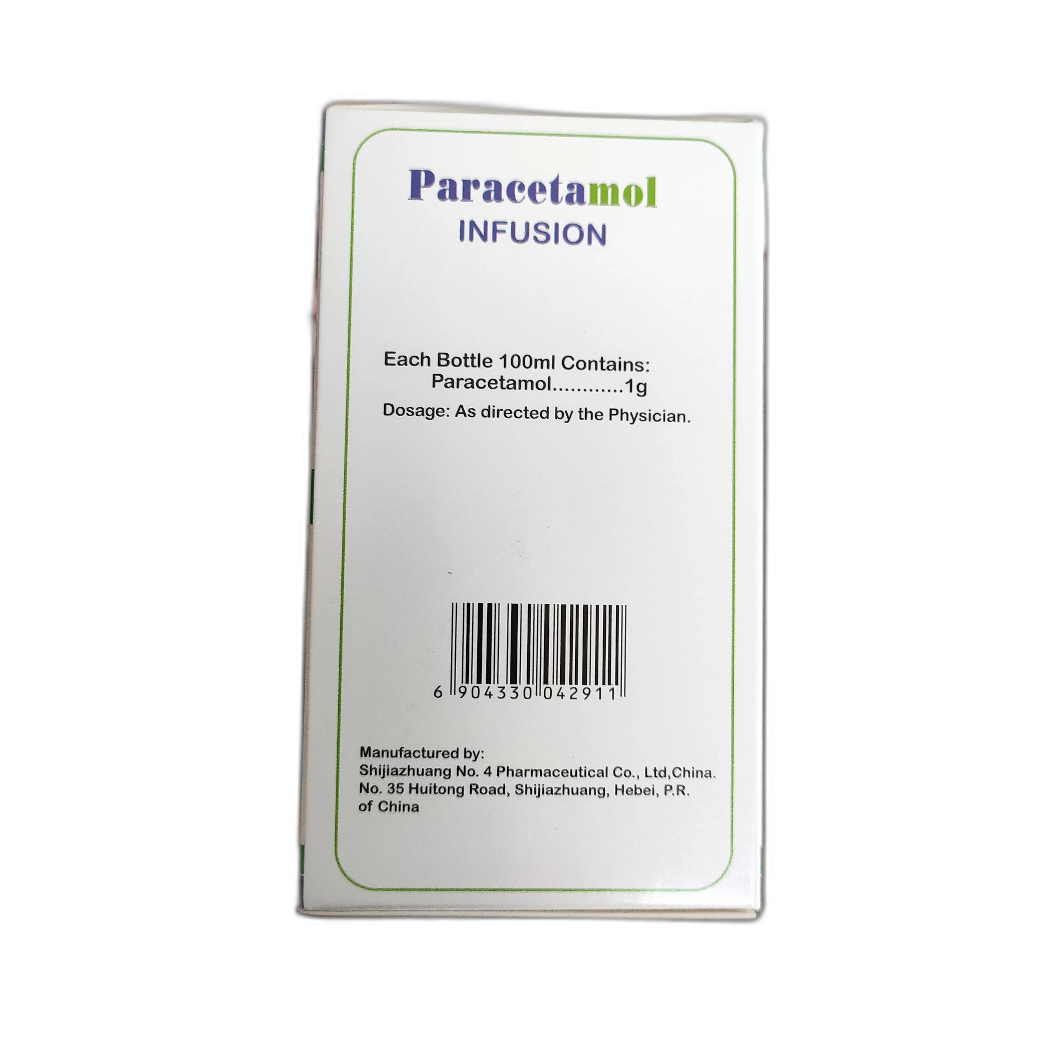 Paracetamol Infusion — available at pharmacies in Cambodia on PharmKulen