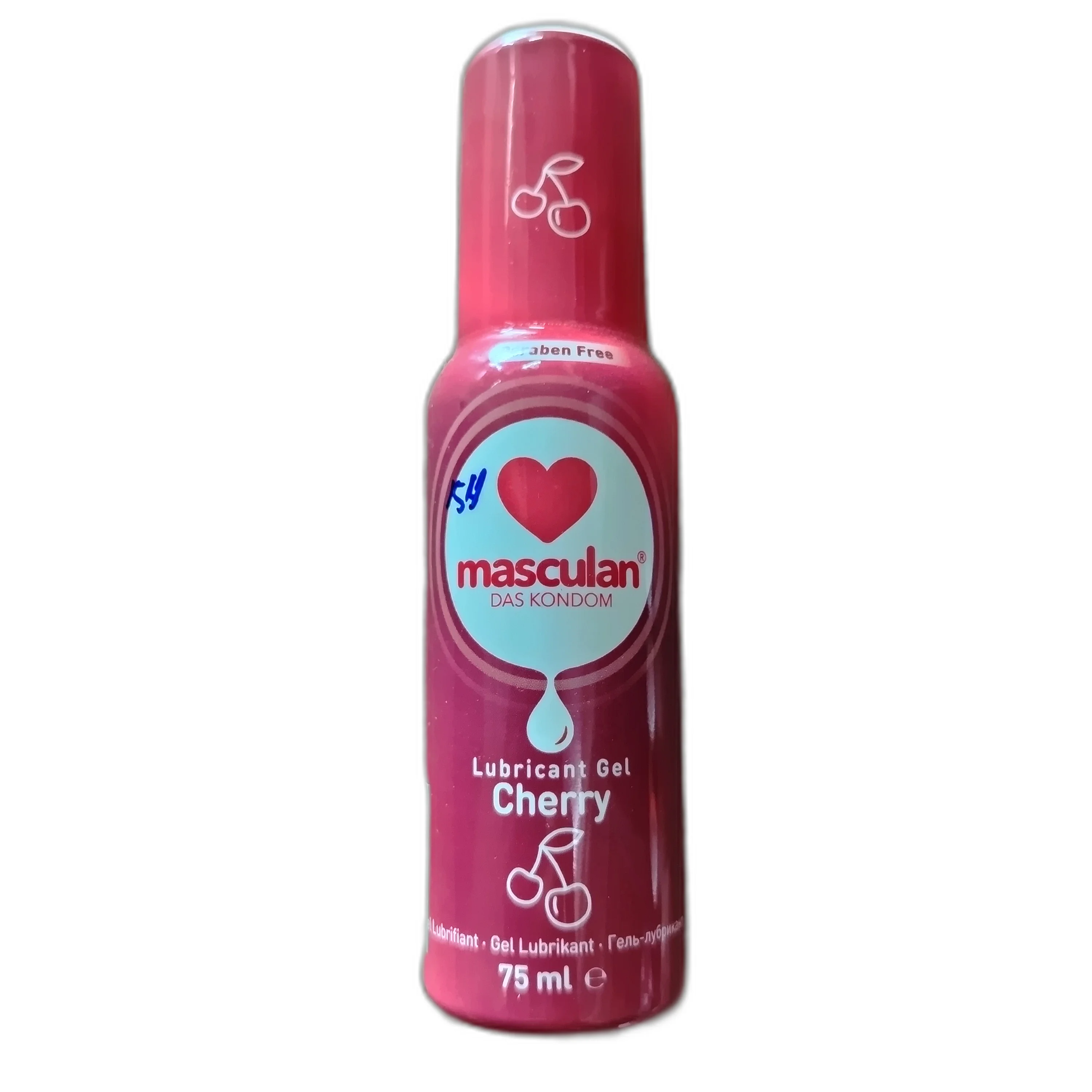 Masculan Cherry Lubricant Gel — available at pharmacies in Cambodia on PharmKulen
