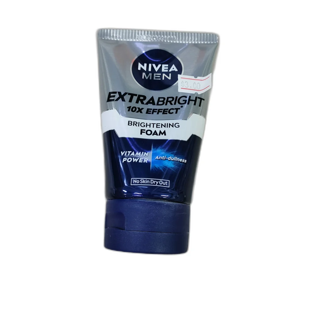 Nivea Men Extra Bright 10X Effect Brightening Foam — available at pharmacies in Cambodia on PharmKulen