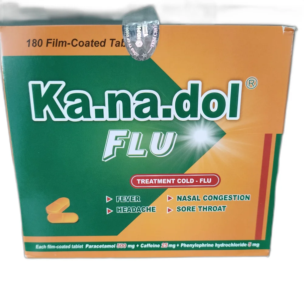 Ka.na.dol Flu — available at pharmacies in Cambodia on PharmKulen