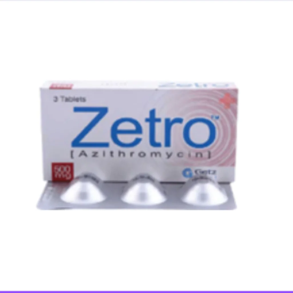 Zetro 500mg Tablet (Azithromycin) — available at pharmacies in Cambodia on PharmKulen