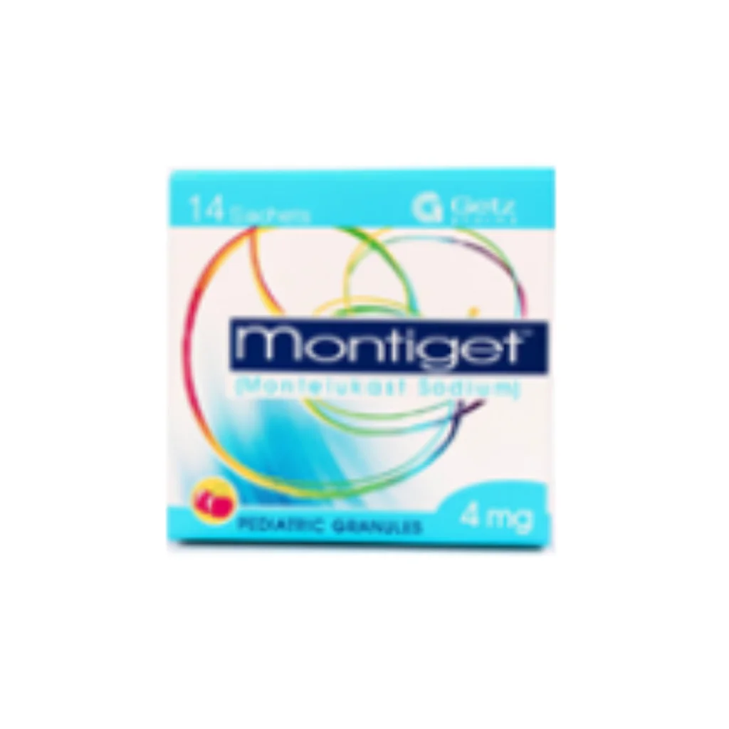 Montiget 4mg Sachet (Montelukast) — available at pharmacies in Cambodia on PharmKulen