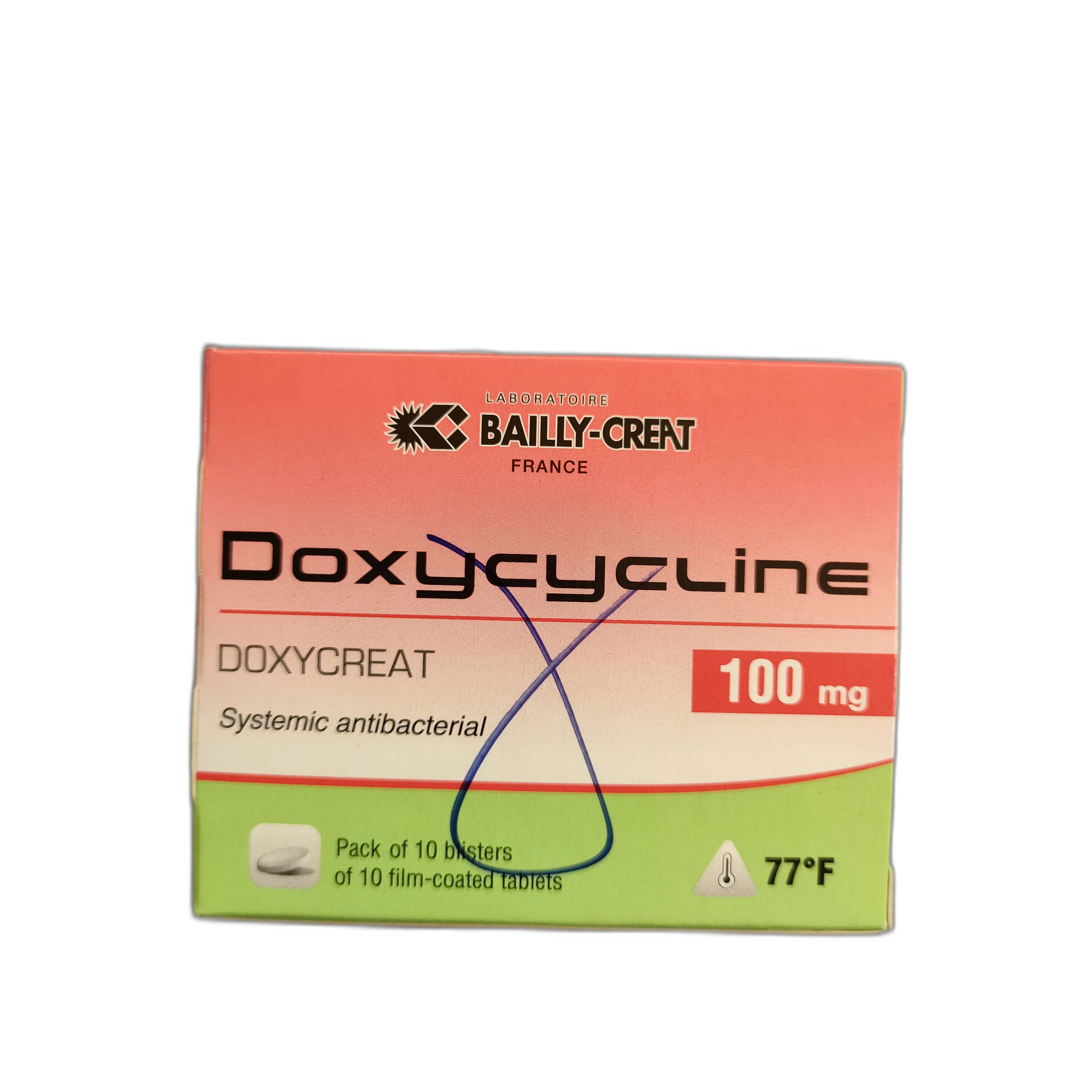 Doxycycline 100 mg tablets — available at pharmacies in Cambodia on PharmKulen