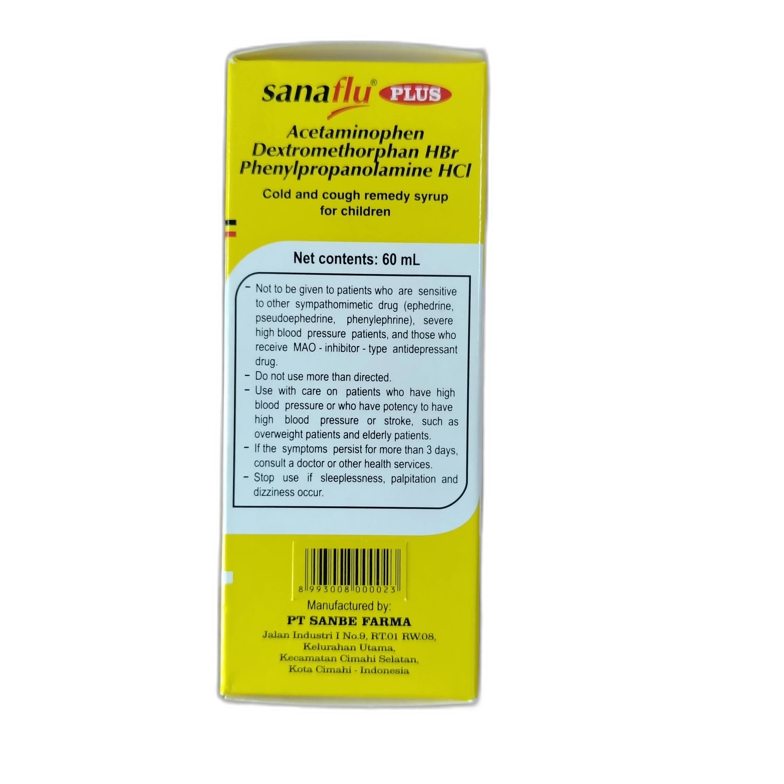 Sanaflu Plus — available at pharmacies in Cambodia on PharmKulen