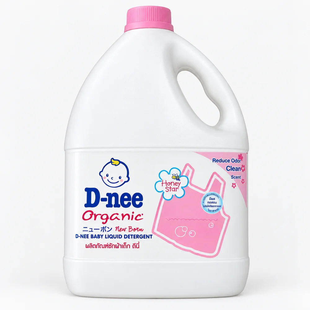 D-nee Organic New Born Honey Star Baby Liquid Detergent — available at pharmacies in Cambodia on PharmKulen
