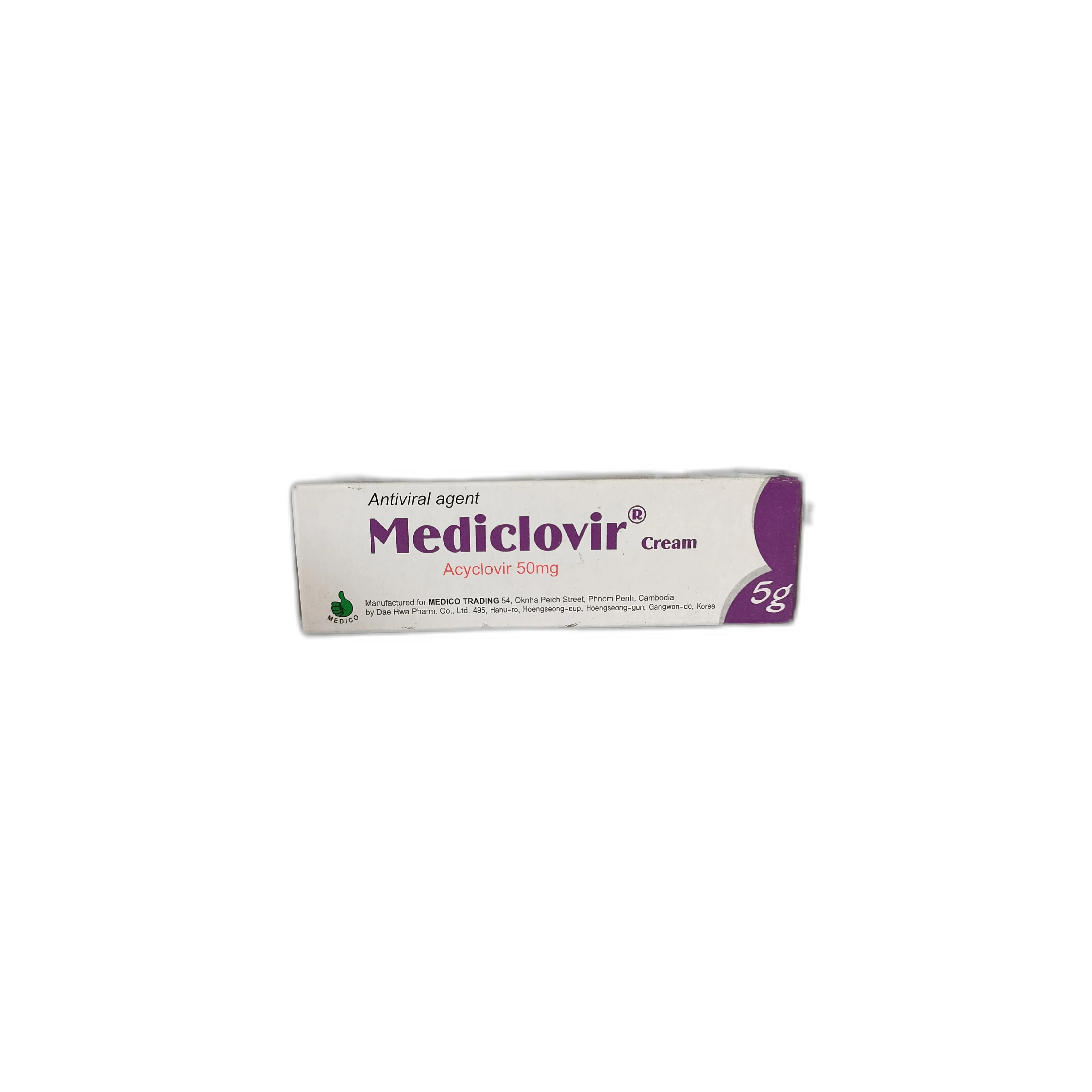 Mediclovir Cream — available at pharmacies in Cambodia on PharmKulen