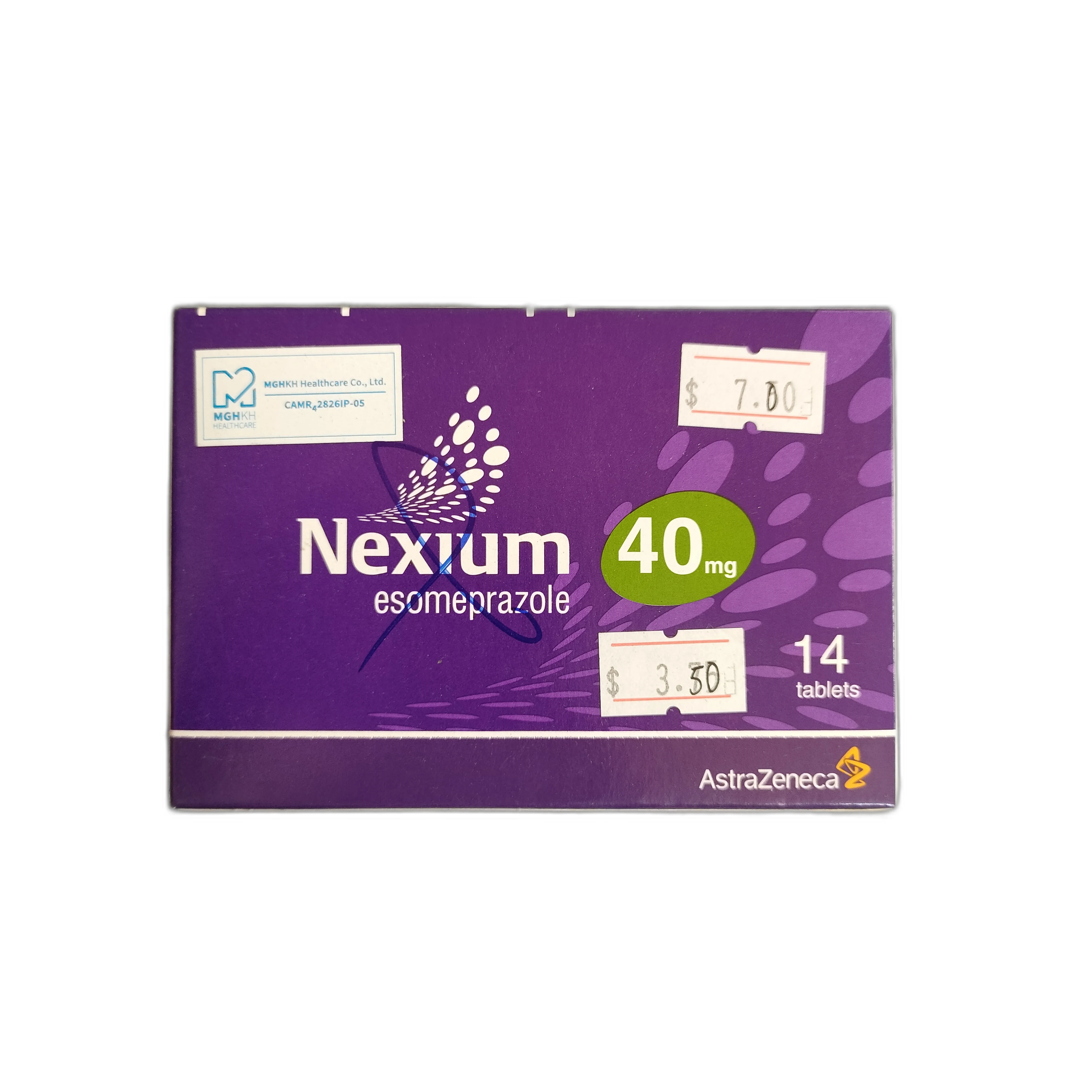 Nexium 40mg esomeprazole — available at pharmacies in Cambodia on PharmKulen