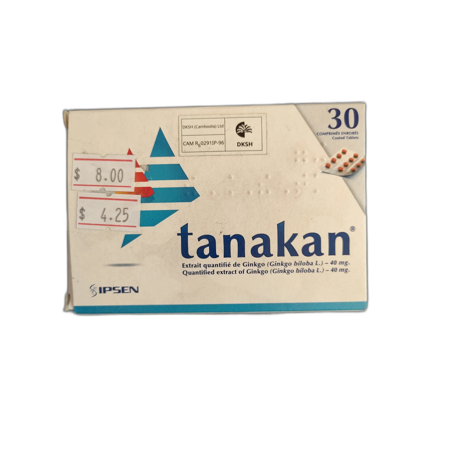 Tanakan — available at pharmacies in Cambodia on PharmKulen