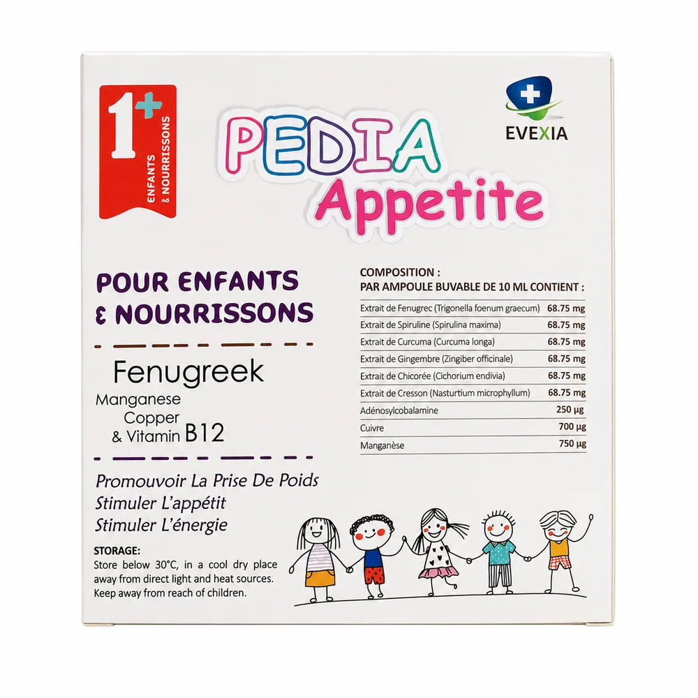 Pedia Appetite — available at pharmacies in Cambodia on PharmKulen
