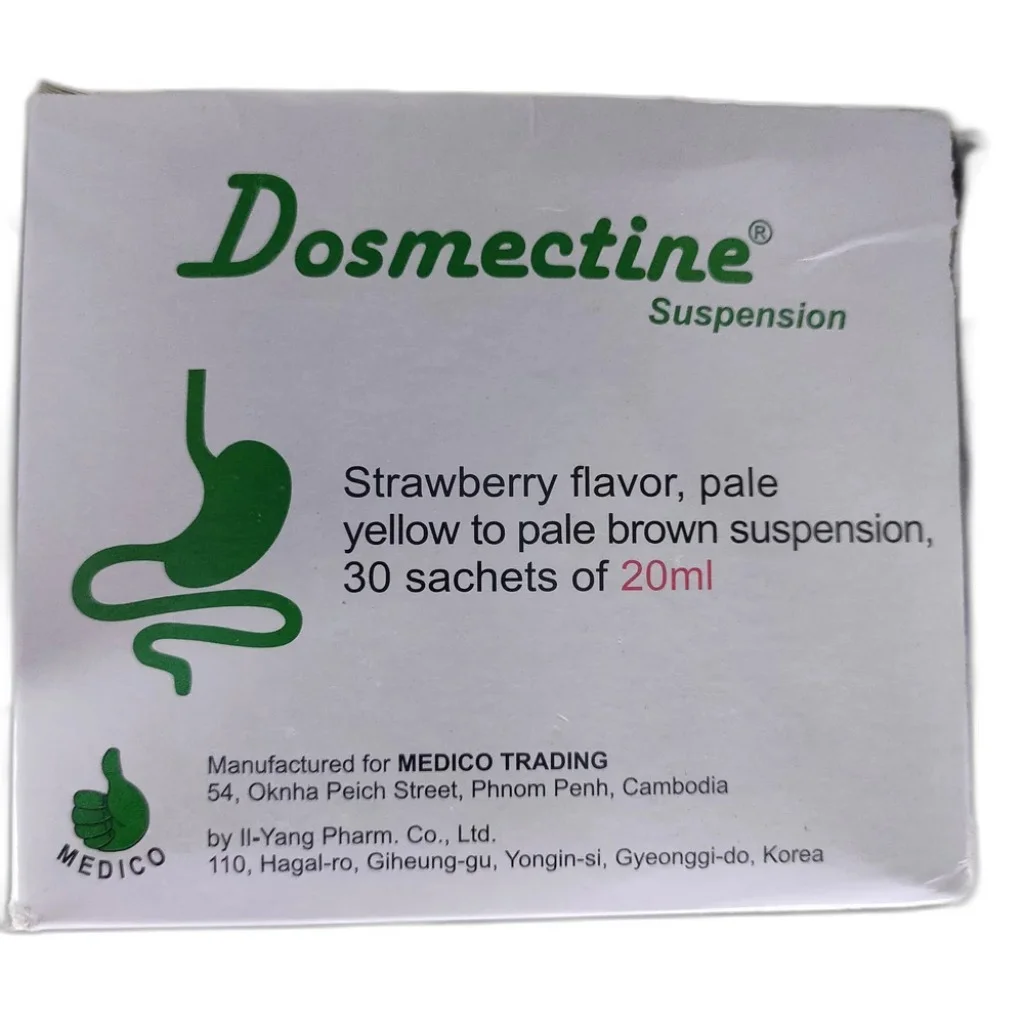 Dosmectine — available at pharmacies in Cambodia on PharmKulen